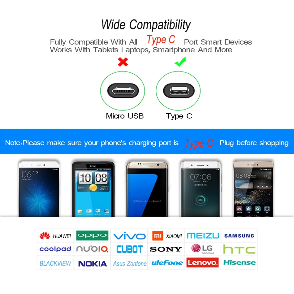 Кабель usb type-C для быстрой зарядки samsung Galaxy S8 S9 S10 S10e 3 м 2 25 см кабель Usb type c type-c Xiaomi mi 9T