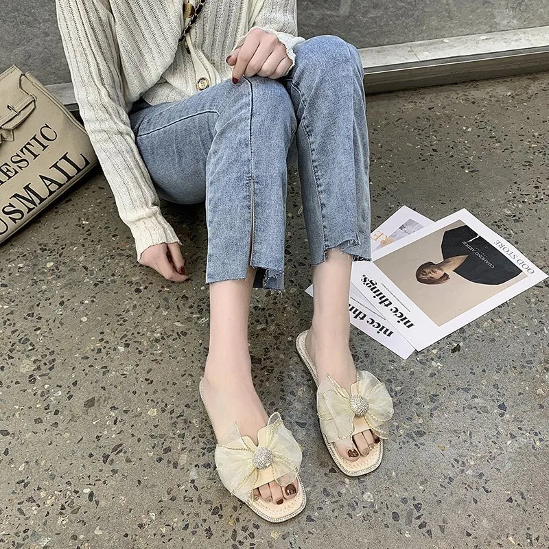 Low Shoes Ladies' Slippers Slipers Women Butterfly-Knot Luxury Slides Soft Summer 2021 Flat Designer Rubber Fabric Butterfly-kno
Low Shoes Ladies' Slippers Slipers Women Butterfly-Knot Luxury Slides Soft Summer 2021 Flat Designer Rubber Fabric Butterfly-kno