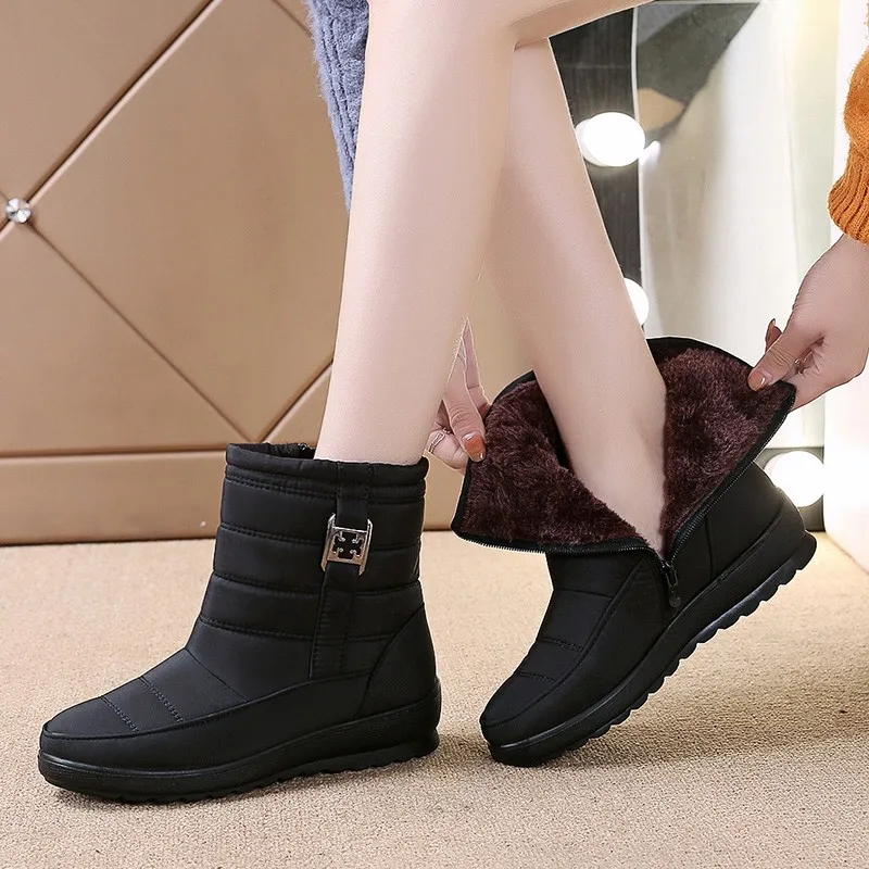 Wedge Heel Short Boots 2021 New Winter Snow Boots Female Warm Fur Ankle Boots Women's Boots Women Shoes with Zipper Botas Mujer
Wedge Heel Short Boots 2021 New Winter Snow Boots Female Warm Fur Ankle Boots Women's Boots Women Shoes with Zipper Botas Mujer