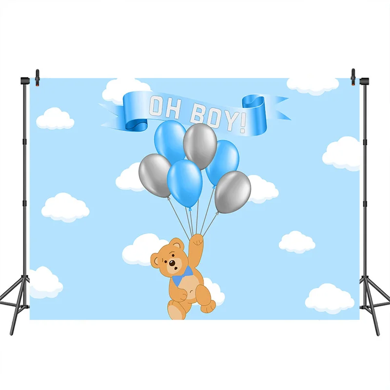 MOCSIKA Baby Shower Photography Background Blue Sky balloon bear Backdrop Birthday Party Banner Custom for Photo Studio
MOCSIKA Baby Shower Photography Background Blue Sky balloon bear Backdrop Birthday Party Banner Custom for Photo Studio