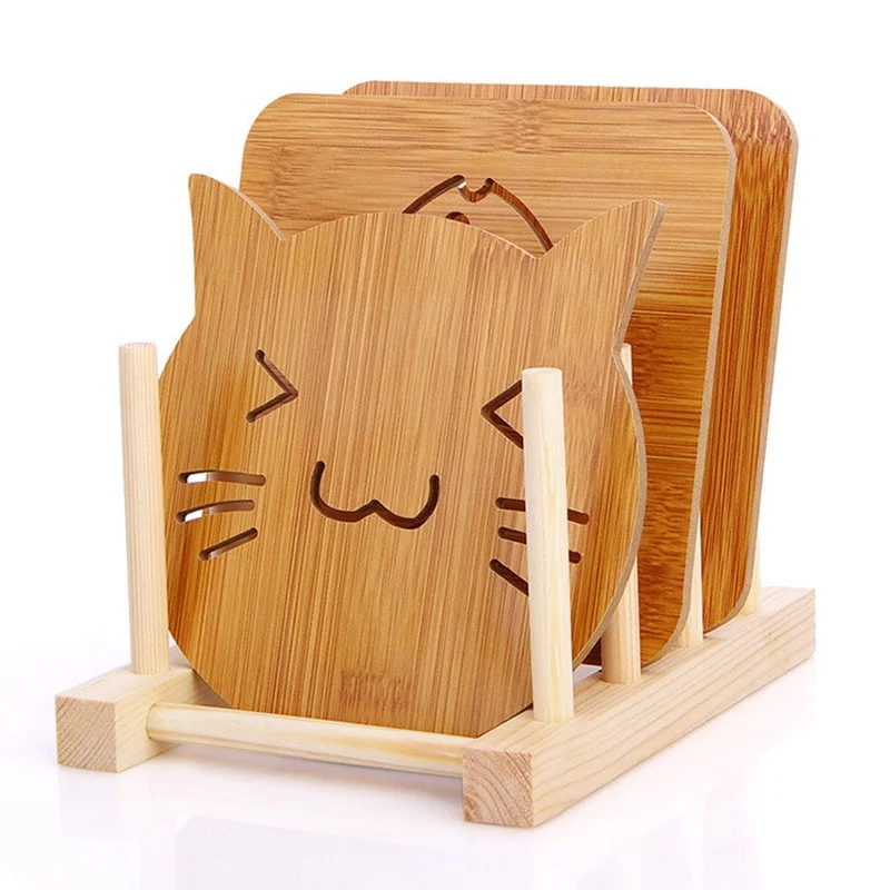 ZL Hollow Wooden Cute Coaster Kitchen Tableware Mat Placemat Pot Dish Mat
ZL Hollow Wooden Cute Coaster Kitchen Tableware Mat Placemat Pot Dish Mat