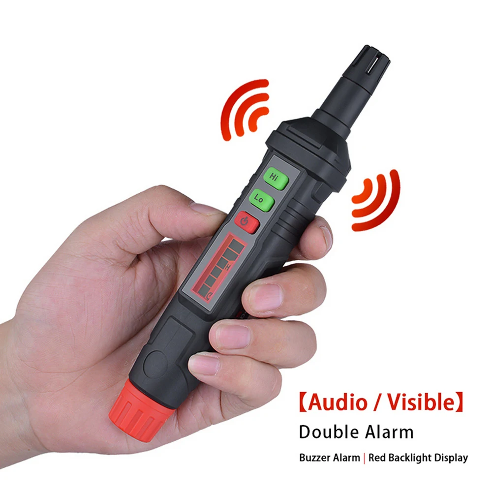 

Handheld Portable Gas Leak Detector Gas Analyzer Pen Type Mini Portable PPM Meter Combustible Flammable Natural Tester 1000ppm