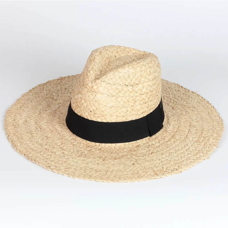 

Wide Brim Raffia Straw Hat Summer Hat for Women Ribbon Decoration Beach Hat Unisex Sun Protection Jazz Hat Kentucky Derby Hat