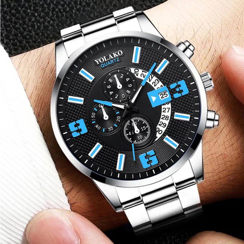 relogio masculino Mens Fashion Business Watches Men Business Casual Stainless Steel Quartz Watch Man Calendar Clock montre homme
relogio masculino Mens Fashion Business Watches Men Business Casual Stainless Steel Quartz Watch Man Calendar Clock montre homme