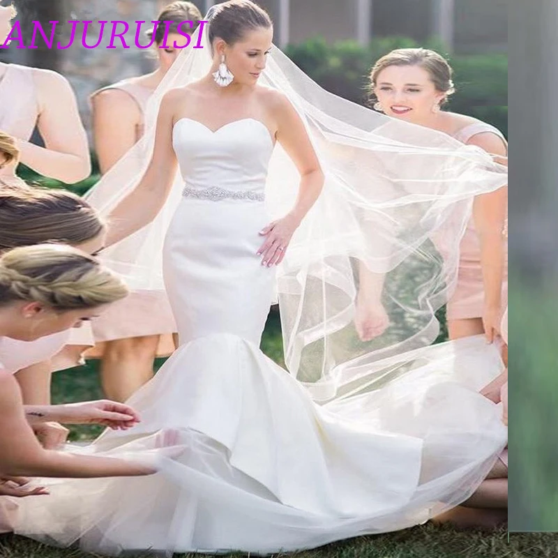 ANJURUISI New Elegant Mermaid Wedding Dresses 2020 Sweetheart Crystal Sashes Backless With Button Bridal Gowns robe de mariee
ANJURUISI New Elegant Mermaid Wedding Dresses 2020 Sweetheart Crystal Sashes Backless With Button Bridal Gowns robe de mariee