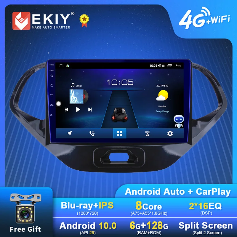 EKIY IPS Car Radio For Ford Figo 2015-2018 Android 10.0 Multimedia Stereo Auto Audio Video Carplay Player All-in-One Recorder
EKIY IPS Car Radio For Ford Figo 2015-2018 Android 10.0 Multimedia Stereo Auto Audio Video Carplay Player All-in-One Recorder