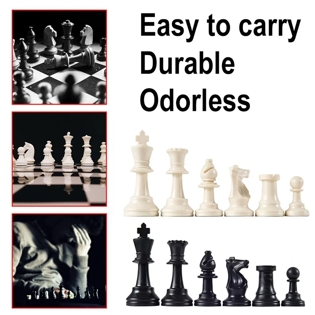 Compact Size 65MM 32 Medieval Chess Pieces/Plastic Complete Chessmen International Word Chess Game Entertainment
Compact Size 65MM 32 Medieval Chess Pieces/Plastic Complete Chessmen International Word Chess Game Entertainment