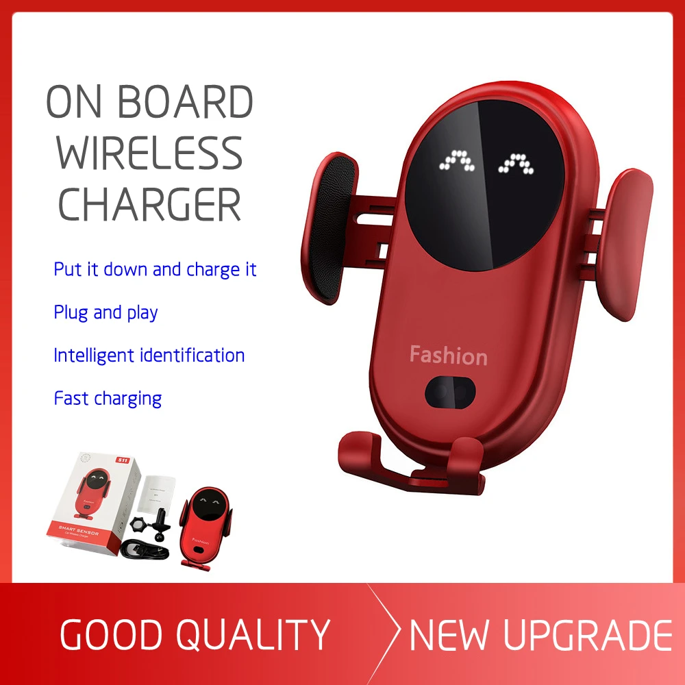 10W Car Wireless Charger Stand Air Outlet Phone Holder Auto Wireless Charging Bracket Intelligent induction automatic clamping
10W Car Wireless Charger Stand Air Outlet Phone Holder Auto Wireless Charging Bracket Intelligent induction automatic clamping