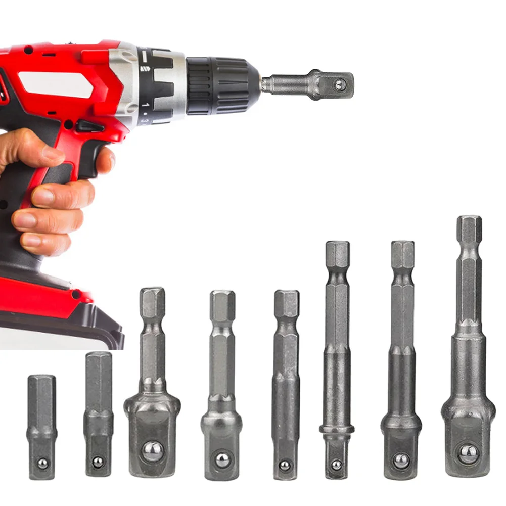 Carbon Steel 8PCS Drill Socket Adapter Socket Wrench Adapter Extension Set Square Socket Drill With Hex Shank Easy To Use
Carbon Steel 8PCS Drill Socket Adapter Socket Wrench Adapter Extension Set Square Socket Drill With Hex Shank Easy To Use
