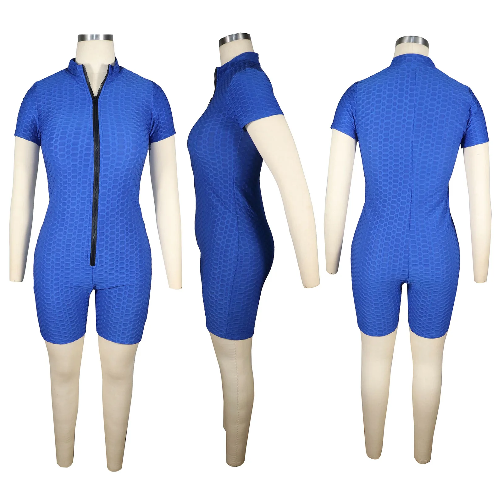 Zoulv 2021 Women Summer Short Sleeve Stand-up Collar Lift Up Jumpsuit for Sports Wear Fitness Solid Color Zip-up Romper
Zoulv 2021 Women Summer Short Sleeve Stand-up Collar Lift Up Jumpsuit for Sports Wear Fitness Solid Color Zip-up Romper