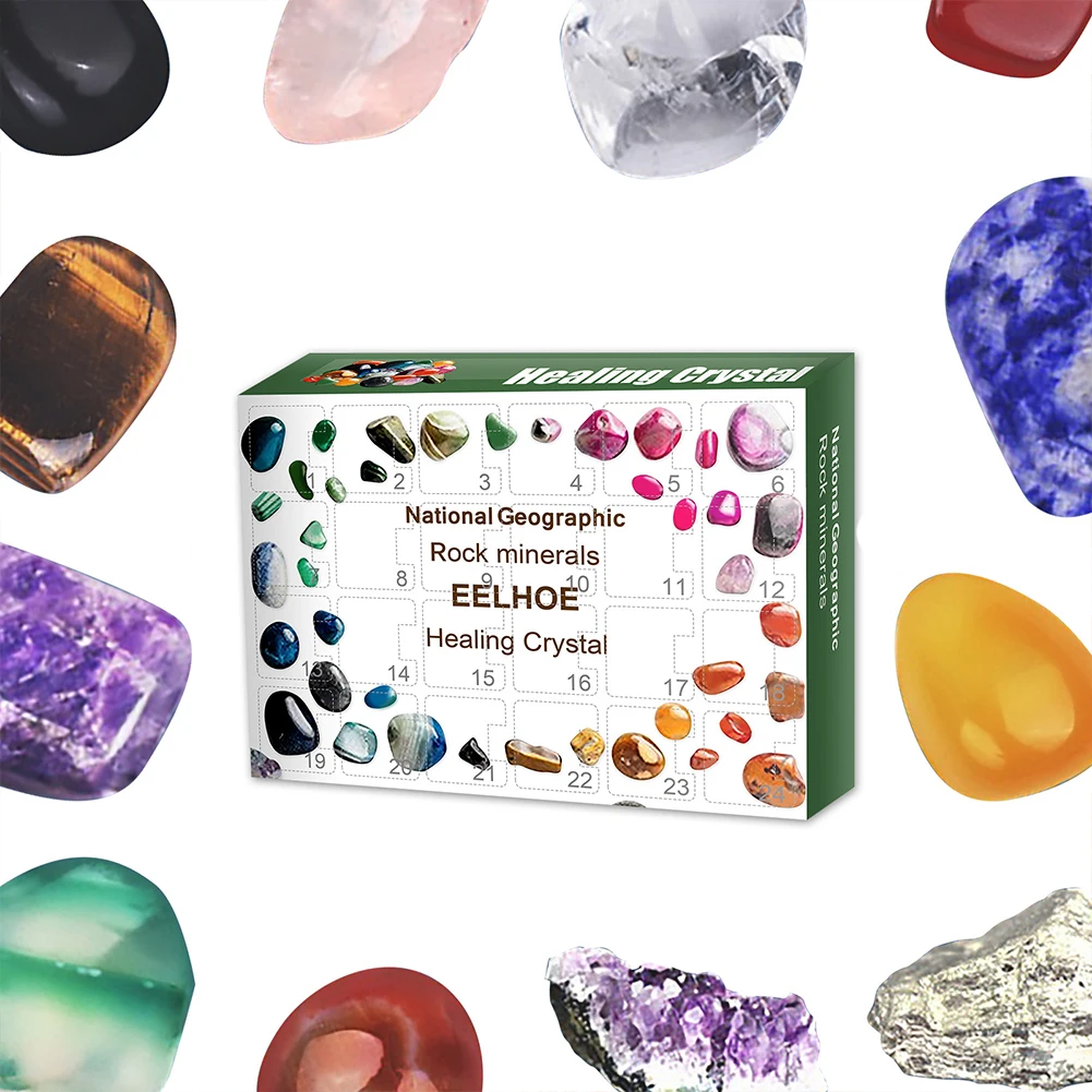 Collectible Christmas Advent Calendar Treasure Funny Countdown 24 Days Toy Mineral Gemstones Geology Kids Healing Crystal Gift
Collectible Christmas Advent Calendar Treasure Funny Countdown 24 Days Toy Mineral Gemstones Geology Kids Healing Crystal Gift