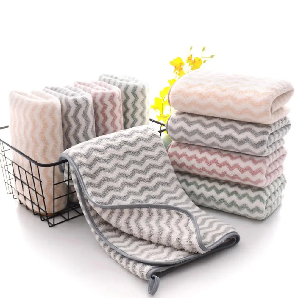 13x30 Inch Coral Fleece Striped Absorbent Towel Soft Microfiber Face Towel Portable Travel Cleaning Towel Bathroom Supplies
13x30 Inch Coral Fleece Striped Absorbent Towel Soft Microfiber Face Towel Portable Travel Cleaning Towel Bathroom Supplies