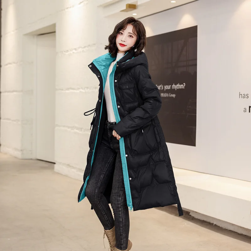 Down jacket female 2021 winter new fashion Korean version of the waist slimming long section warm white duck velvet jacket
Down jacket female 2021 winter new fashion Korean version of the waist slimming long section warm white duck velvet jacket
