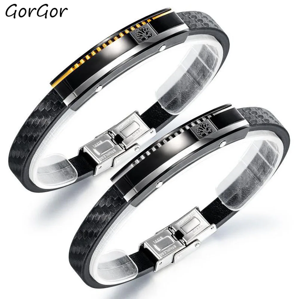 GorGor Bangles Men Stainless Steel Minimalist Pattern Life Tree Between Black Individuality Valentines Day Gift PS-1406
GorGor Bangles Men Stainless Steel Minimalist Pattern Life Tree Between Black Individuality Valentines Day Gift PS-1406