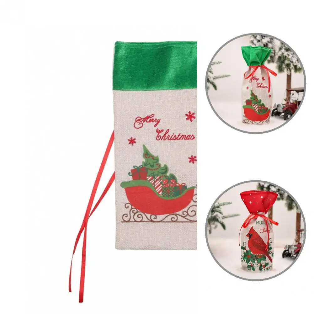 Smooth Surface Soft Christmas Table Wine Bottle Cover Flax Wine Bottle Pouch All-matching for Bar
Smooth Surface Soft Christmas Table Wine Bottle Cover Flax Wine Bottle Pouch All-matching for Bar
