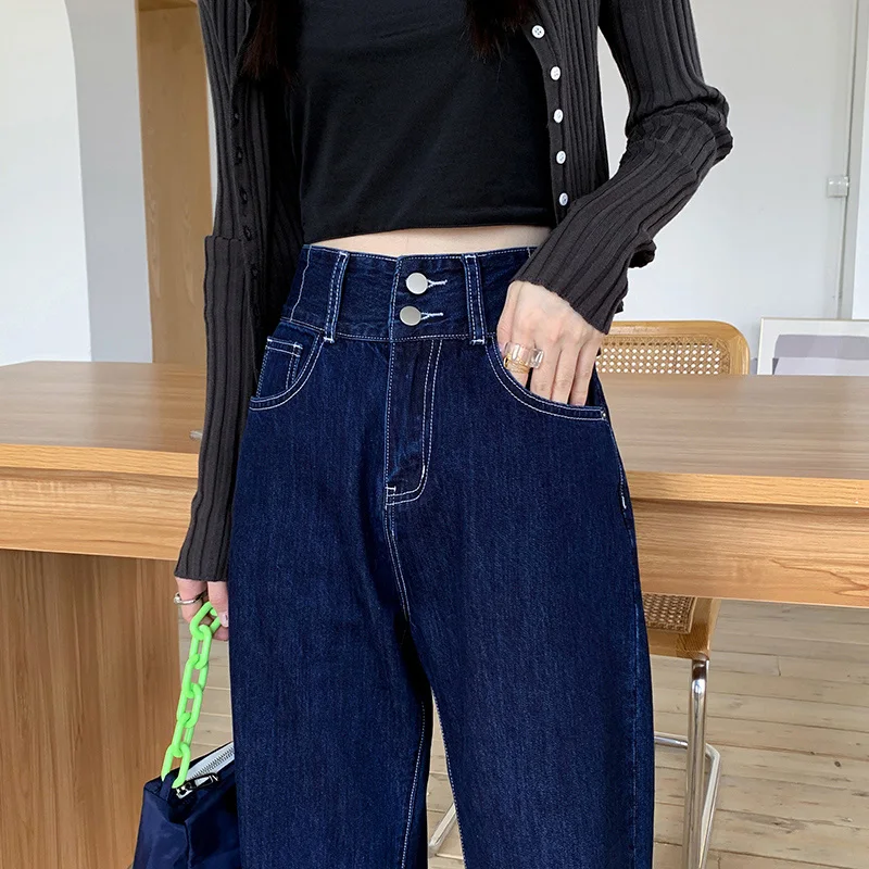 Zoenova Spring Summer Denim High Waist Loose All-Match Ladies Pants Plus Size Baggy Street Style Dark Black Overalls Jeans
Zoenova Spring Summer Denim High Waist Loose All-Match Ladies Pants Plus Size Baggy Street Style Dark Black Overalls Jeans