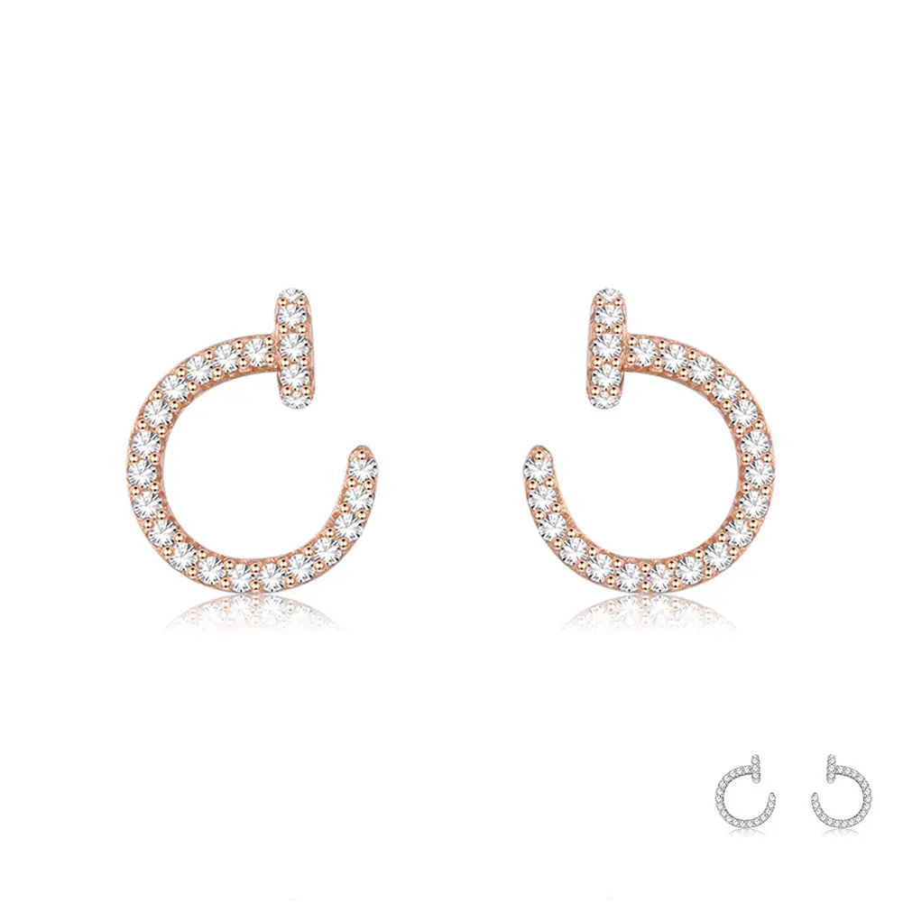 ZEMIOR 925 Sterling Silver Earrings For Women Shiny Full Cubic Zirconia Twisted Nails Stud Earring Fine Jewelry To Girlfriend 
ZEMIOR 925 Sterling Silver Earrings For Women Shiny Full Cubic Zirconia Twisted Nails Stud Earring Fine Jewelry To Girlfriend