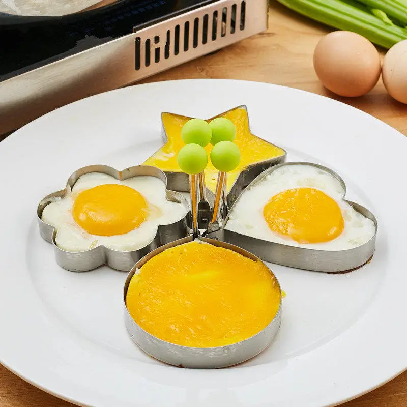 1PcStainless Steel Omelette Egg for DIY Breakfast Egg Pancake Shaper Mold Mould Frying Egg Cooking Tool Kitchen Accessories Tool 
1PcStainless Steel Omelette Egg for DIY Breakfast Egg Pancake Shaper Mold Mould Frying Egg Cooking Tool Kitchen Accessories Tool