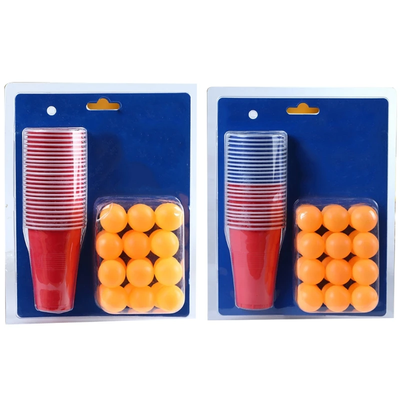 Classic Game Beer Pong Bar Game Toy w/ 24 Reusable Cups & 24 Ping-Pong Balls for Bars Desktop Men Women Interaction Toy
Classic Game Beer Pong Bar Game Toy w/ 24 Reusable Cups & 24 Ping-Pong Balls for Bars Desktop Men Women Interaction Toy