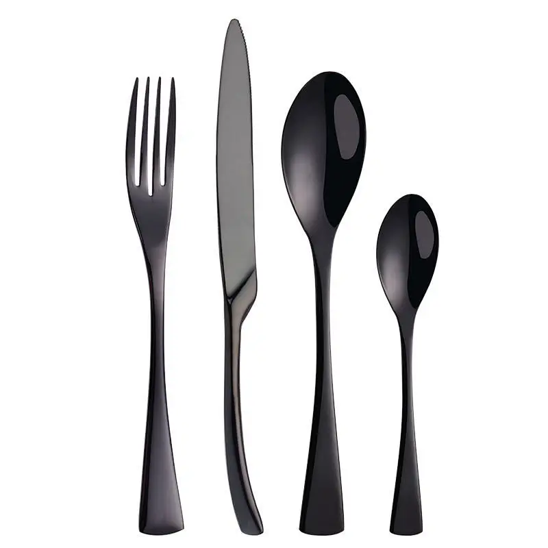 Black Gold Luxury Tableware Western-style Tableware Set 304 Stainless Steel Table Knife Fork Spoon Dessert Spoon Tableware Set
Black Gold Luxury Tableware Western-style Tableware Set 304 Stainless Steel Table Knife Fork Spoon Dessert Spoon Tableware Set