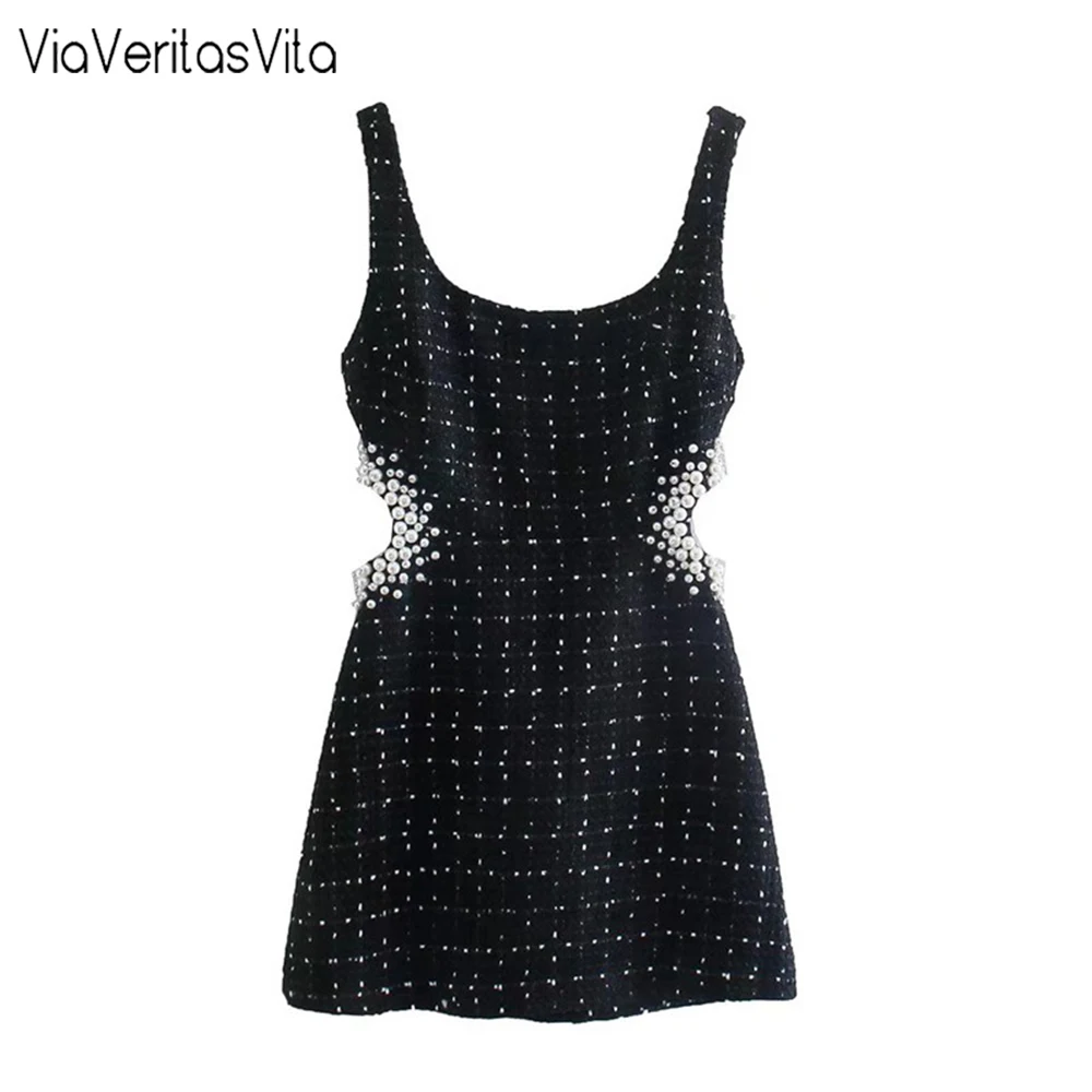 Женское короткое платье с жемчугом Za, винтажное платье на бретелях-спагетти с грубой лицевой отделкой, сексуальное рождественское платье д...
Женское короткое платье с жемчугом Za, винтажное платье на бретелях-спагетти с грубой лицевой отделкой, сексуальное рождественское платье д...