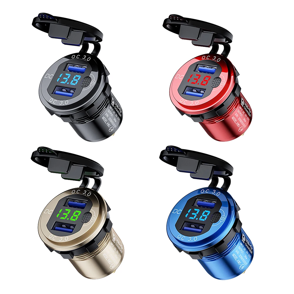 Зарядное устройство USB L4 Dual QC3.0 для быстрой зарядки, USB-розетка с вольтметром + переключатель для автомобиля, лодки, мотоцикла, 12-24 В
Зарядное устройство USB L4 Dual QC3.0 для быстрой зарядки, USB-розетка с вольтметром + переключатель для автомобиля, лодки, мотоцикла, 12-24 В