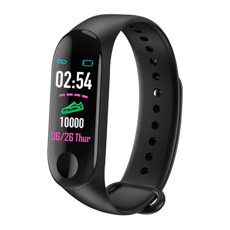 M3 Color Screen Smart Bracelet Fitness Tracker Step Counter Heart Rate Blood Pressure Information Push Reminder Sport Wristband
M3 Color Screen Smart Bracelet Fitness Tracker Step Counter Heart Rate Blood Pressure Information Push Reminder Sport Wristband