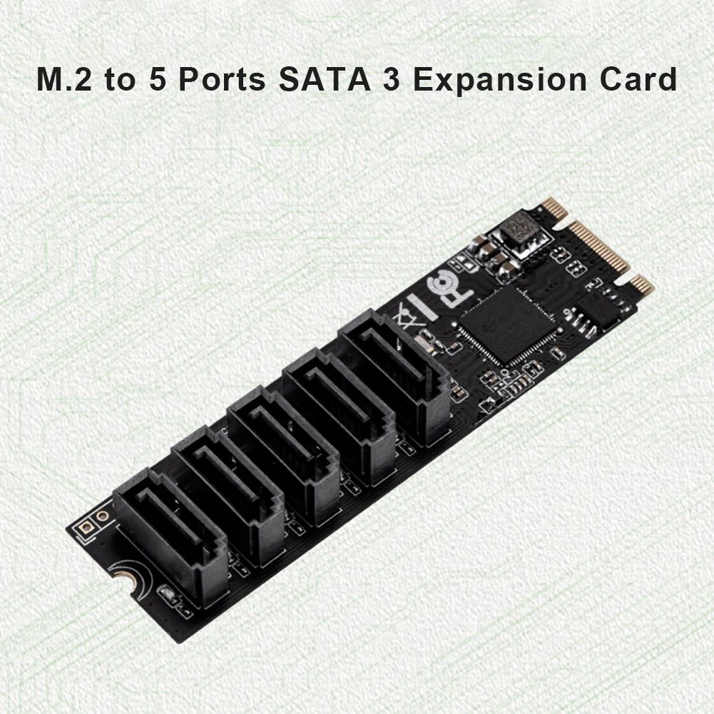 M.2 PCIE 3.0 to 5 Ports SATA Adapter 6G M.2 NVME Solid State Drive Free Drive JMB585 Chipset Converter Card with SATA Cable
M.2 PCIE 3.0 to 5 Ports SATA Adapter 6G M.2 NVME Solid State Drive Free Drive JMB585 Chipset Converter Card with SATA Cable