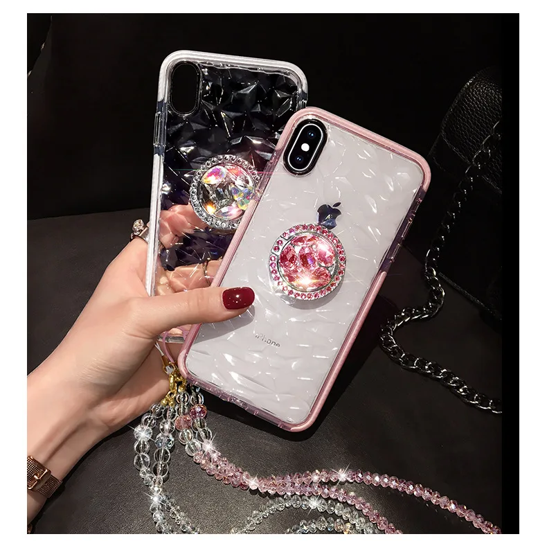 Diamond Pattern Crystal Support Protective Case Silicone All-Inclusive New Style Dai Gua Sheng Mobile Phone Shell
Diamond Pattern Crystal Support Protective Case Silicone All-Inclusive New Style Dai Gua Sheng Mobile Phone Shell
