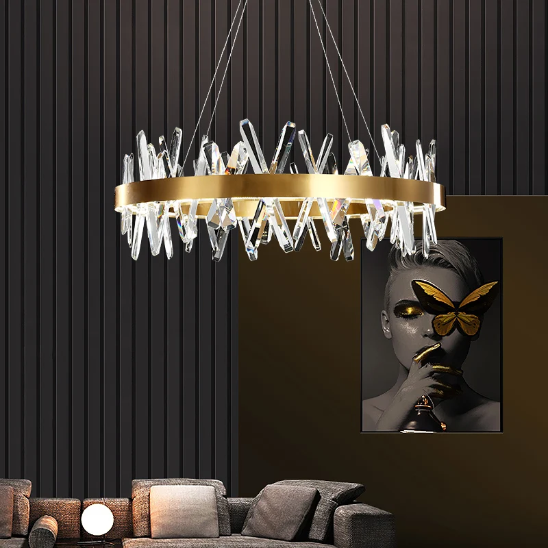 All copper crystal chandelier postmodern light luxury creative bedroom guest dining room atmospheric Nordic style lamps
All copper crystal chandelier postmodern light luxury creative bedroom guest dining room atmospheric Nordic style lamps