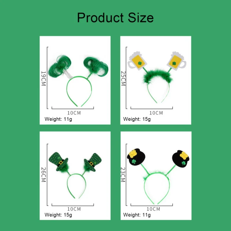 New St. Patrick's Day Hair Band Irish Day Decorative Hair Band Clover Beer Hair Band Trinkets for Irish Festival Decorative
New St. Patrick's Day Hair Band Irish Day Decorative Hair Band Clover Beer Hair Band Trinkets for Irish Festival Decorative