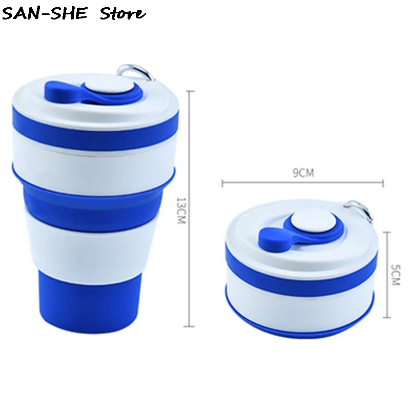 350ML Folding Silicone Cup Travel Portable Water Cup Silica Coffee Mug Telescopic Drinking Collapsible Mugs
350ML Folding Silicone Cup Travel Portable Water Cup Silica Coffee Mug Telescopic Drinking Collapsible Mugs
