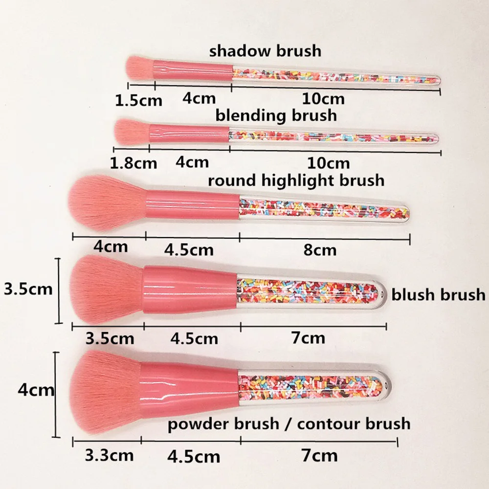 5pcs/set Of Candy Makeup Brushes Face Eye Lip Eyeshadow Eyebrow Comb Eyelash Foundation Powder Cosmetic Brush Tools
5pcs/set Of Candy Makeup Brushes Face Eye Lip Eyeshadow Eyebrow Comb Eyelash Foundation Powder Cosmetic Brush Tools