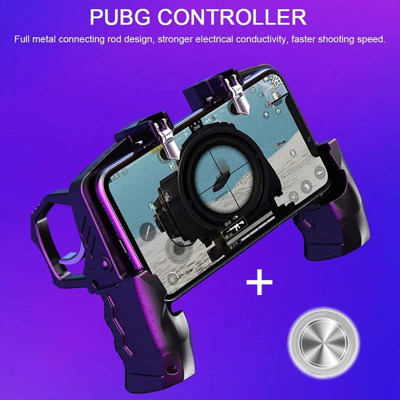 PUBG Mobile Game Controller Gamepad Metal Trigger Shooting Free Fire Gamepad Call of Duty Joystick For IOS Android COD Phone
PUBG Mobile Game Controller Gamepad Metal Trigger Shooting Free Fire Gamepad Call of Duty Joystick For IOS Android COD Phone