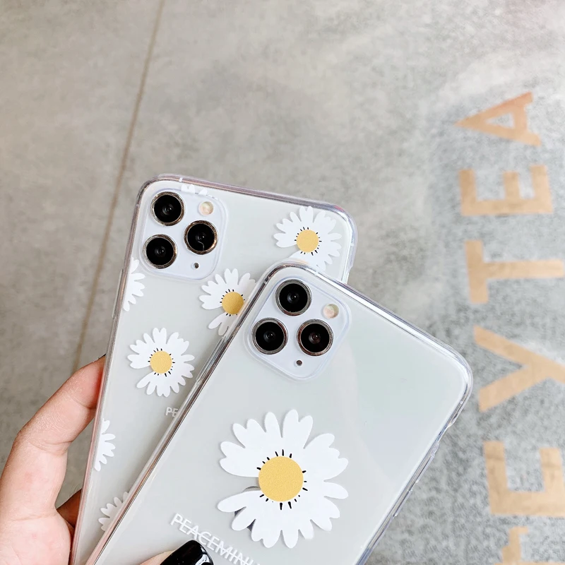 Милый прозрачный чехол для телефона с маргаритками Huawei P40 P30 P20 Lite Mate 30 Pro 20 P smart Nova 5t