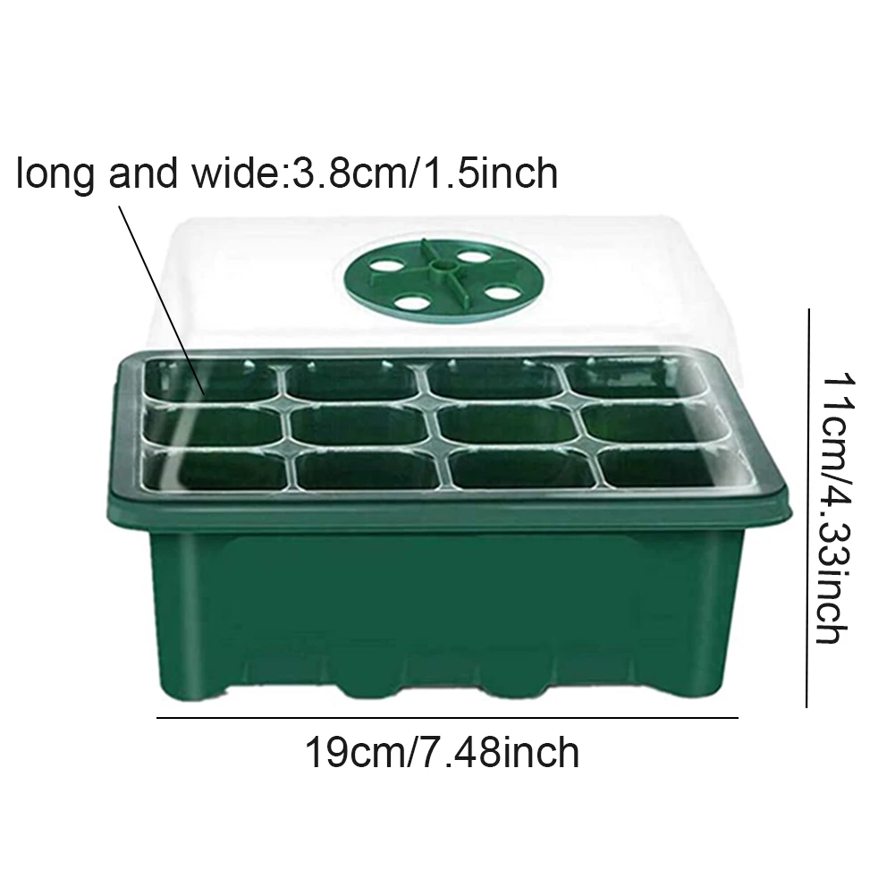 5PCS Seed Trays Plant Propagator Starter Kit Germination With Lid 12 Cells For Seedling Mini Indoor Greenhouse Box Gardening
5PCS Seed Trays Plant Propagator Starter Kit Germination With Lid 12 Cells For Seedling Mini Indoor Greenhouse Box Gardening