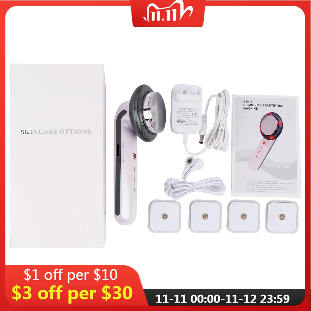 3 in 1 Facial Lifting EMS Infrared Ultrasonic Body Massager Device Ultrasound Slimming Fat Burner Cavitation Face Beauty Machine 
3 in 1 Facial Lifting EMS Infrared Ultrasonic Body Massager Device Ultrasound Slimming Fat Burner Cavitation Face Beauty Machine