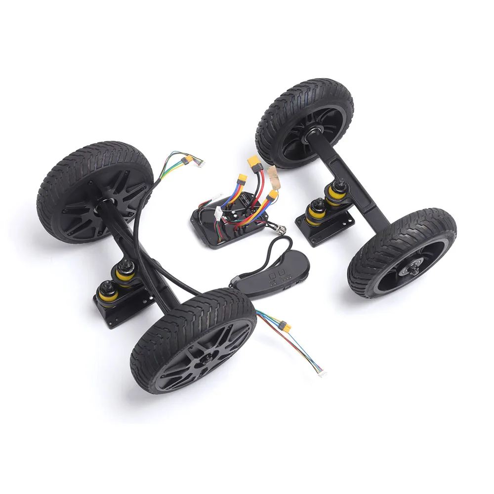6.5" Brushless Hub Motor KIT with All Terrain wheels and Double Kingpin Trucks for DIY off road electric skateboard
6.5" Brushless Hub Motor KIT with All Terrain wheels and Double Kingpin Trucks for DIY off road electric skateboard