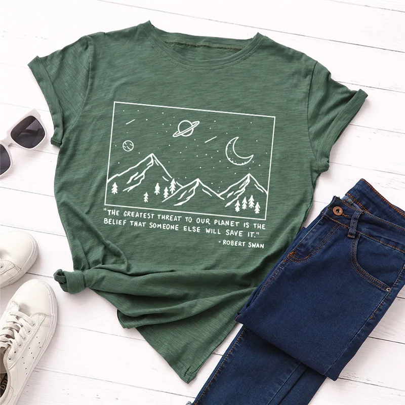 Plus Size S-5XL Mountain Letter Print 100%Cotton T-Shirt Women O Neck Short Sleeve Tees Summer T Shirt Women T Shirts Pink Tops 
Plus Size S-5XL Mountain Letter Print 100%Cotton T-Shirt Women O Neck Short Sleeve Tees Summer T Shirt Women T Shirts Pink Tops