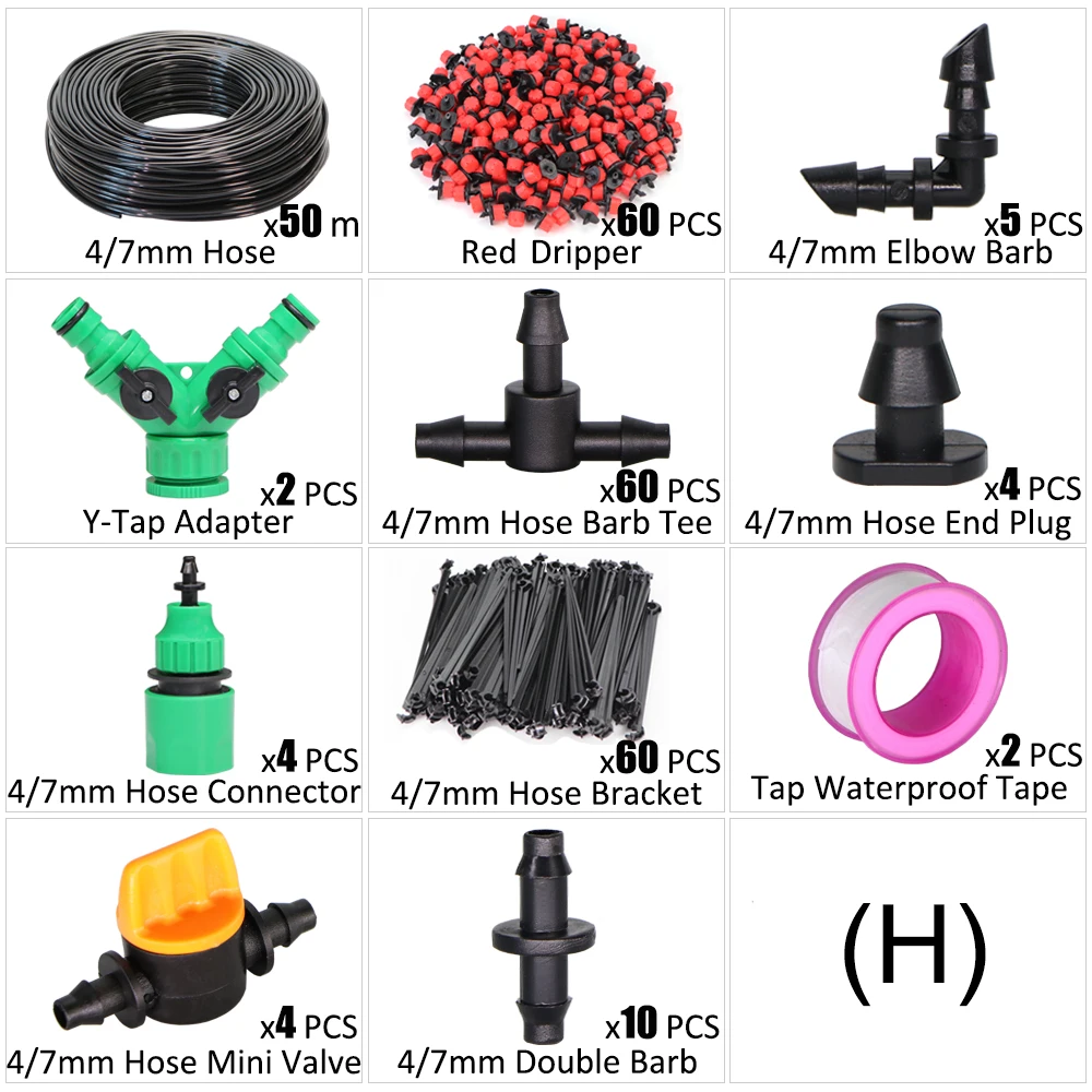 5-50m Micro Drip Irrigation Watering Kit 8 Hole Adjustable Flow Dripper Atomizer Garden 4/7mm Hose Spray Misting Cooling System
5-50m Micro Drip Irrigation Watering Kit 8 Hole Adjustable Flow Dripper Atomizer Garden 4/7mm Hose Spray Misting Cooling System