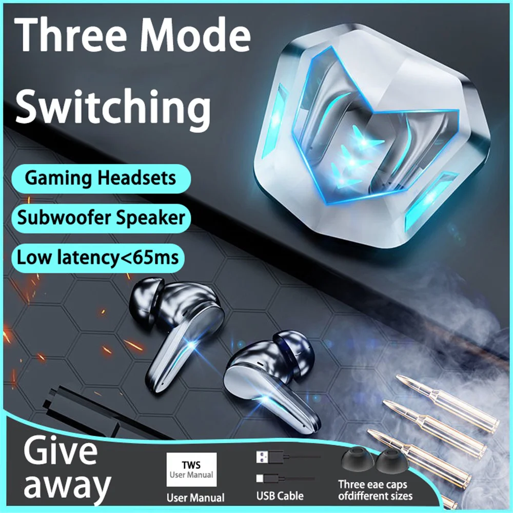 TWS Bluetooth 5.1 NEW MD188 Wireless HiFi Stereo Gaming Headphones Touch Control Game Mode Noise Cancelling Headset 9D Stereo
TWS Bluetooth 5.1 NEW MD188 Wireless HiFi Stereo Gaming Headphones Touch Control Game Mode Noise Cancelling Headset 9D Stereo