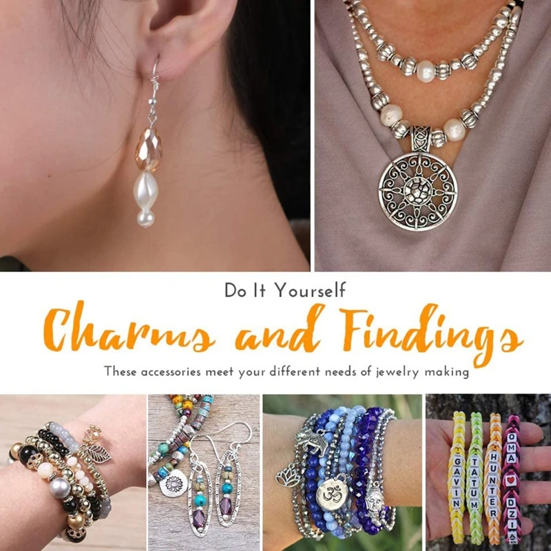Jewelry Making Supplies Kit with Assorted Beads Charms Findings Wire Cord Pliers for Necklace Bracelet Earrings DIY Accessories
Jewelry Making Supplies Kit with Assorted Beads Charms Findings Wire Cord Pliers for Necklace Bracelet Earrings DIY Accessories