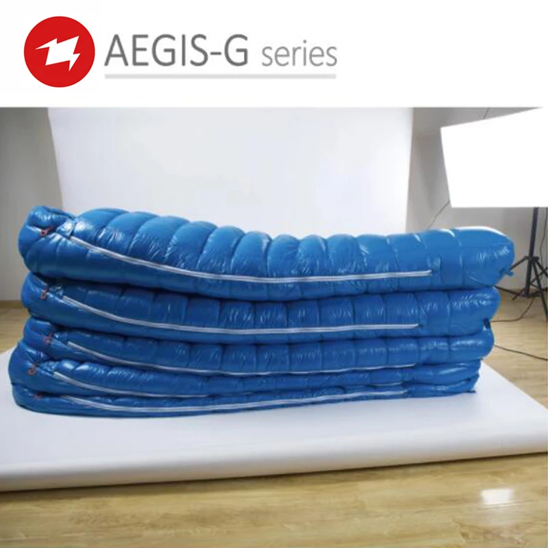 

Уличный сверхлегкий спальный мешок AEGISMAX MINI & G из гусиного пуха для кемпинга, водонепроницаемый спальный мешок для мам, 3 сезона, теплый, для в...