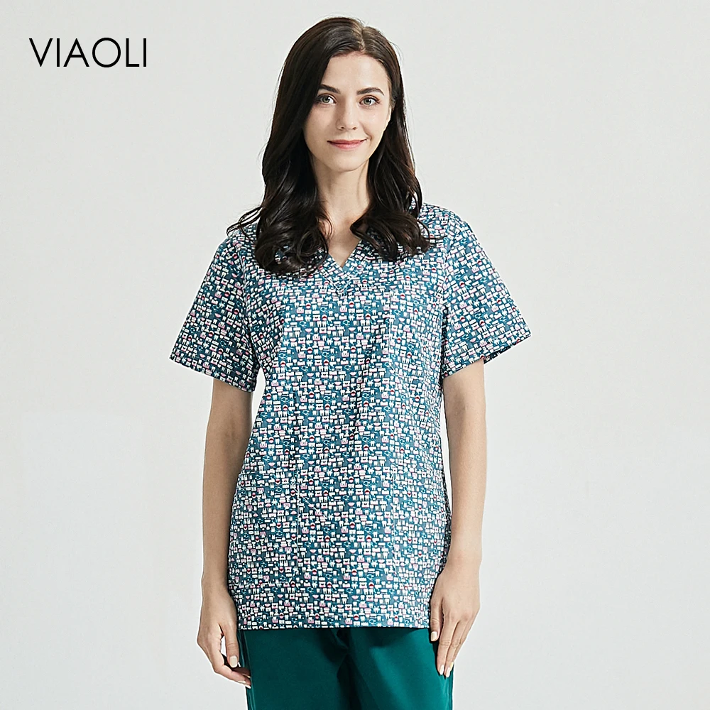 New Tooth printing Scrubs tops pet scrubs tops/pants/set Short Sleeved tooth beauty work clothing cleaning job uniform wholesale
New Tooth printing Scrubs tops pet scrubs tops/pants/set Short Sleeved tooth beauty work clothing cleaning job uniform wholesale