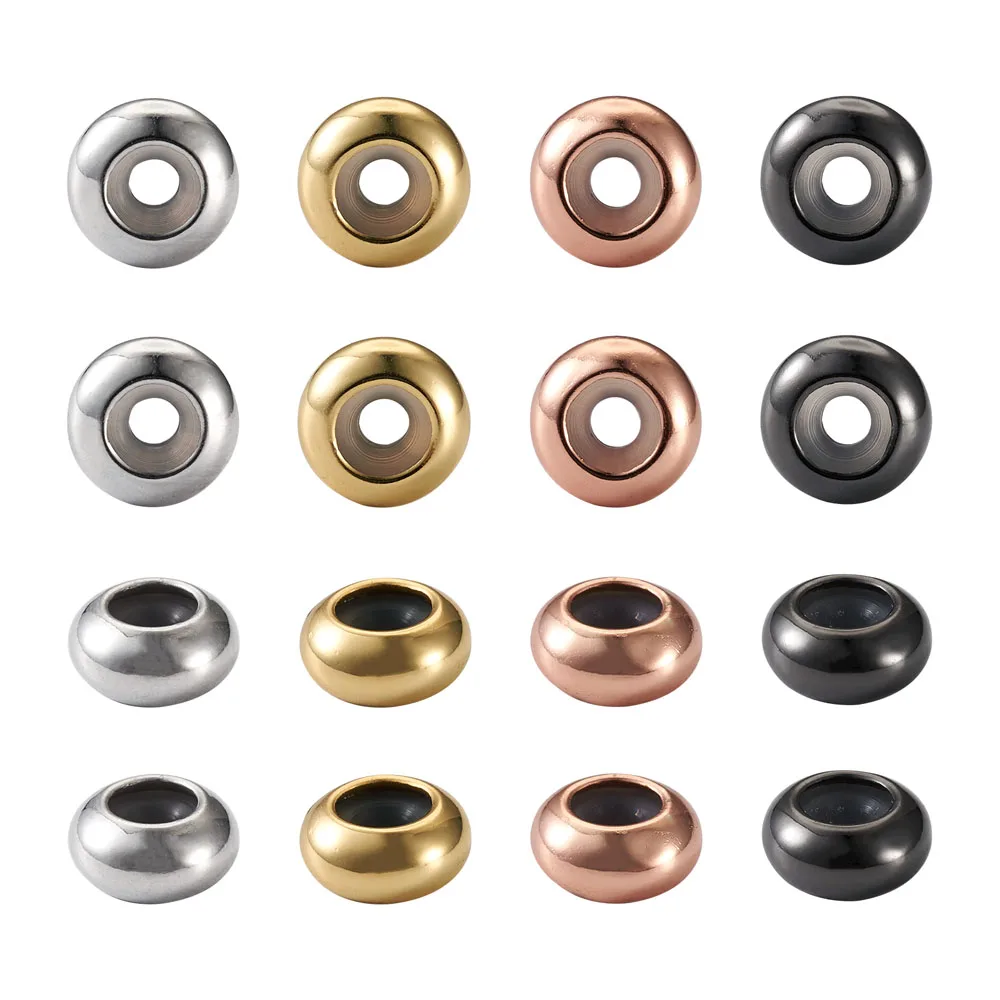 52pcs 4 Color 7mm Stopper Beads Brass Silicone Rubber Round Bead Smooth Slider Spacer Beads Fit DIY Bracelet Jewelry Accessories
52pcs 4 Color 7mm Stopper Beads Brass Silicone Rubber Round Bead Smooth Slider Spacer Beads Fit DIY Bracelet Jewelry Accessories