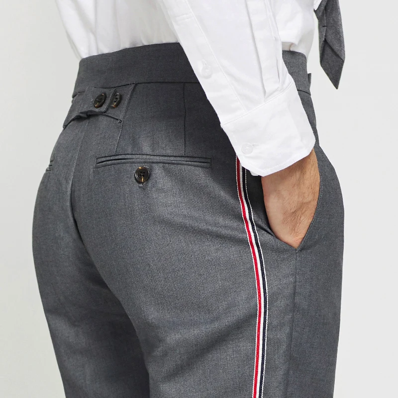 2021 TB THOM Fashion Brand Formal Men Casual Suit Pants Men's Business Striped Spring And Autumn Wool Trousers
2021 TB THOM Fashion Brand Formal Men Casual Suit Pants Men's Business Striped Spring And Autumn Wool Trousers