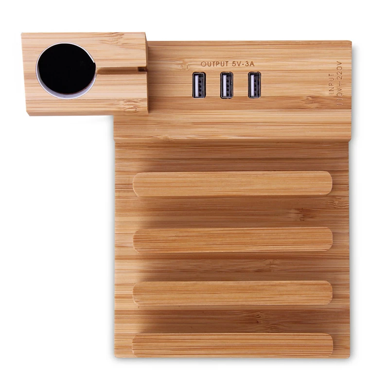 Universal 3 USB Phone Charger Mount Bamboo Smartphone Charger For Samsung Xiaomi iPhone Stand Holder for Apple Watch Stand Dock
Universal 3 USB Phone Charger Mount Bamboo Smartphone Charger For Samsung Xiaomi iPhone Stand Holder for Apple Watch Stand Dock