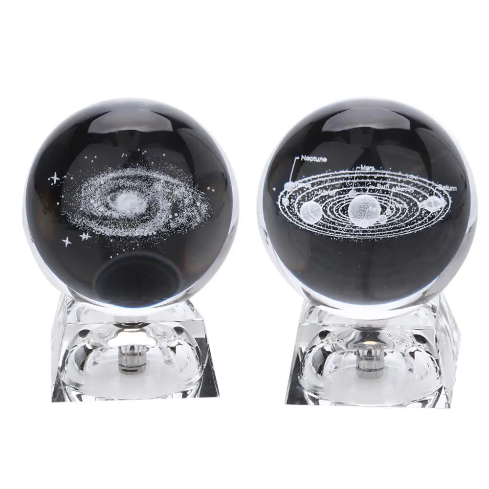6CM Laser Crystal Ball 3D Miniature Planets Model with Luminous Base Sphere Glass Globe Ornament Home Decor for Astrophile Gift
6CM Laser Crystal Ball 3D Miniature Planets Model with Luminous Base Sphere Glass Globe Ornament Home Decor for Astrophile Gift