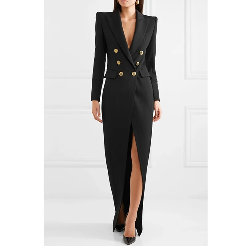 NEW Suit Dress For Women Autumn Turn-Down Collar Office Lady Dress Sexy Double-breasted Commute Floor Length Long Dresses
NEW Suit Dress For Women Autumn Turn-Down Collar Office Lady Dress Sexy Double-breasted Commute Floor Length Long Dresses