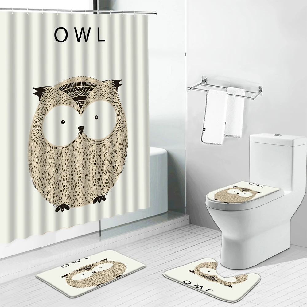 Cartoon Animals Owl Alpaca Flamingo Rhino Shower Curtain Fox Child Baby Bathroom Curtains Sets Toilet Lid Cover Bath Mat Carpet
Cartoon Animals Owl Alpaca Flamingo Rhino Shower Curtain Fox Child Baby Bathroom Curtains Sets Toilet Lid Cover Bath Mat Carpet